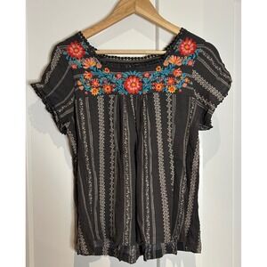 Savanna Jane Peasant Boho Embroidery Feminine Festival Vacation Beachy M Artsy